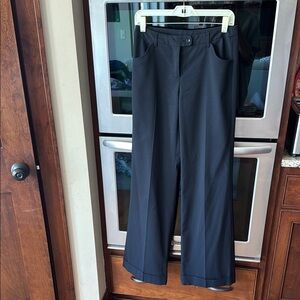 Stunning Dolce & Gabbana Black wool crepe wide leg pants, sz 26 (aprx sz 2 US)